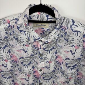 Tommy Bahama Beach Shirt Men's XXL Hawaiian Short Sleeve Button 100% Cotton